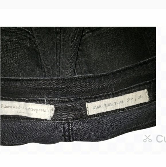 Pilcro and the Letterpress by Anthropologie High Rise Slim Black Denim- 26 - Picture 5 of 5